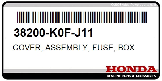 Honda 38200-K0F-J11 Cover, Assembly, Fuse, Box