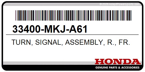 Honda 33400-MKJ-A61 Turn, Signal, Assembly, R., Fr.