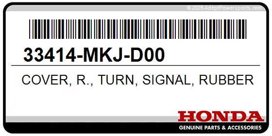 Honda 33414-MKJ-D00 Cover, R., Turn, Signal, Rubber