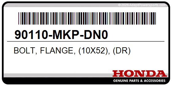 Honda 90110-MKP-DN0 Bolt, Flange, (10X52), (Dr)