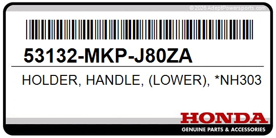Honda 53132-MKP-J80ZA Holder, Handle, (Lower), *Nh303m*(Mat, Axis, Gray, Metallic)