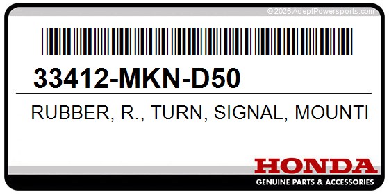 Honda 33412-MKN-D50 Rubber, R., Turn, Signal, Mounting, (L., Rr.)
