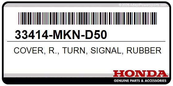 Honda 33414-MKN-D50 Cover, R., Turn, Signal, Rubber