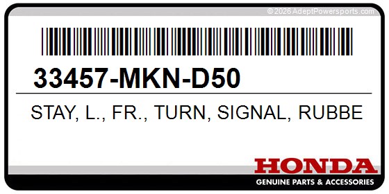 Honda 33457-MKN-D50 Stay, L., Fr., Turn, Signal, Rubber