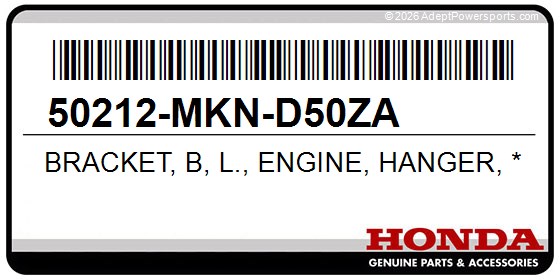 Honda 50212-MKN-D50ZA Bracket, B, L., Engine, Hanger, *Nh303m*(Mat, Axis, Gray, Metallic)