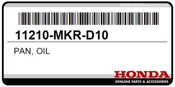Honda 11210-MKR-D10 Pan, Oil
