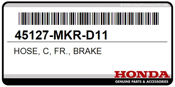 Honda 45127-MKR-D11 Hose, C, Fr., Brake