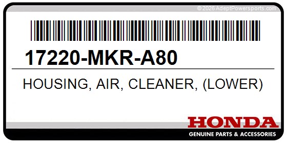Honda 17220-MKR-A80 Housing, Air, Cleaner, (Lower)