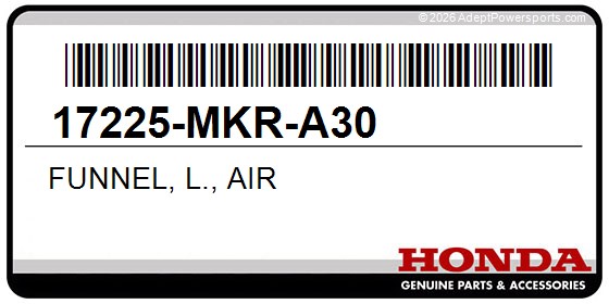 Honda 17225-MKR-A30 Funnel, L., Air
