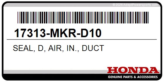Honda 17313-MKR-D10 Seal, D, Air, In., Duct