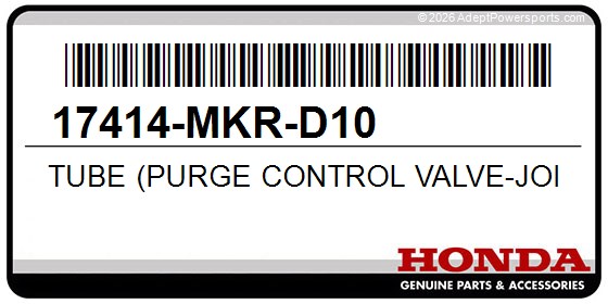 Honda 17414-MKR-D10 Tube (Purge Control Valve-Joint)