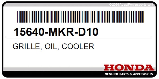 Honda 15640-MKR-D10 Grille, Oil, Cooler