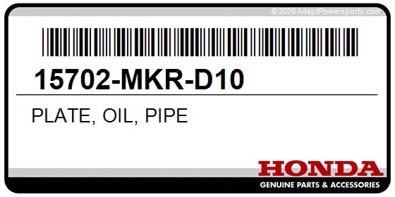 Honda 15702-MKR-D10 Plate, Oil, Pipe