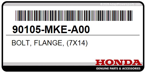 Honda 90105-MKE-A00 Bolt, Flange, (7X14)