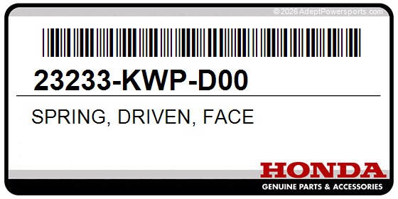 Honda 23233-KWP-D00 Spring, Driven, Face