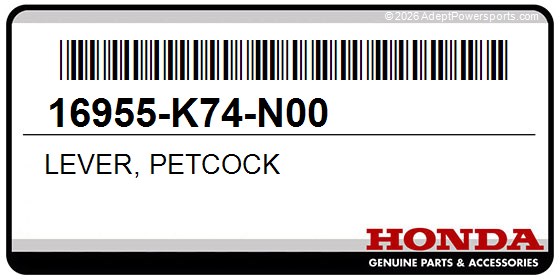 Honda 16955-K74-N00 Lever, Petcock