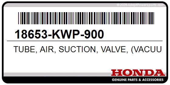 Honda 18653-KWP-900 Tube, Air, Suction, Valve, (Vacuum)