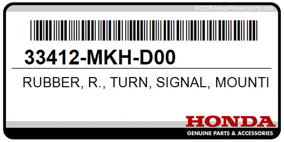 Honda 33412-MKH-D00 Rubber, R., Turn, Signal, Mounting, (R., Fr./L., Rr.)
