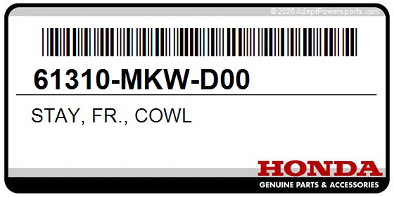 Honda 61310-MKW-D00 Stay, Fr., Cowl