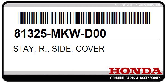 Honda 81325-MKW-D00 Stay, R., Side, Cover
