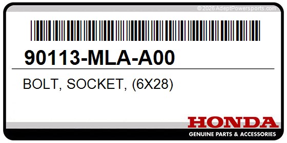 Honda 90113-MLA-A00 Bolt, Socket, (6X28)