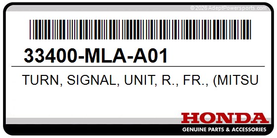 Honda 33400-MLA-A01 Turn, Signal, Unit, R., Fr., (Mitsuba)