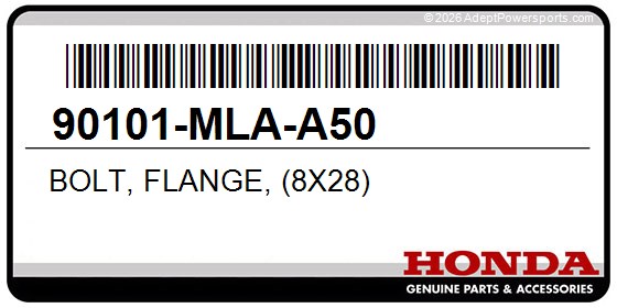 Honda 90101-MLA-A50 Bolt, Flange, (8X28)