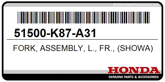 Honda 51500-K87-A31 Fork, Assembly, L., Fr., (Showa)