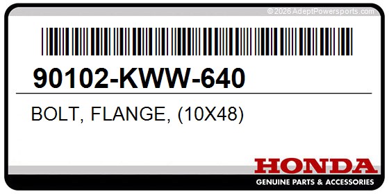 Honda 90102-KWW-640 Bolt, Flange, (10X48)