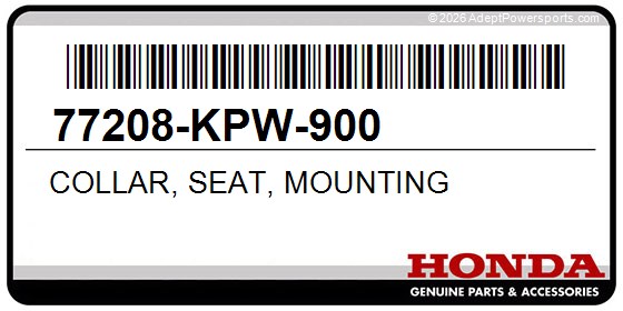 Honda 77208-KPW-900 Collar, Seat, Mounting