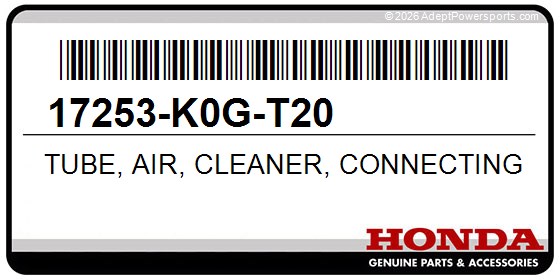 Honda 17253-K0G-T20 Tube, Air, Cleaner, Connecting