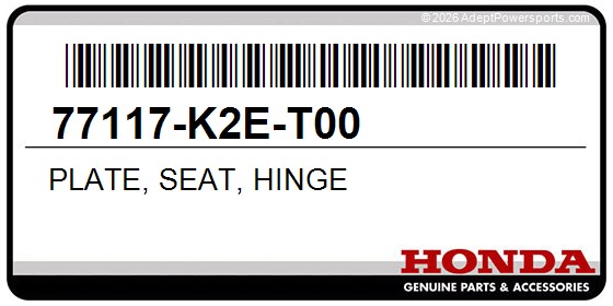 Honda 77117-K2E-T00 Plate, Seat, Hinge