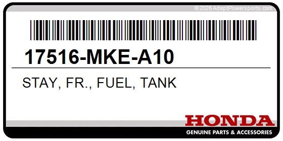 Honda 17516-MKE-A10 Stay, Fr., Fuel, Tank