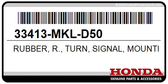 Honda 33413-MKL-D50 Rubber, R., Turn, Signal, Mounting