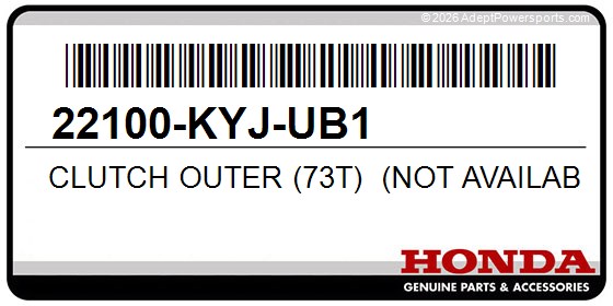 Honda 22100-KYJ-UB1 Clutch Outer (73T)  (Not Available)