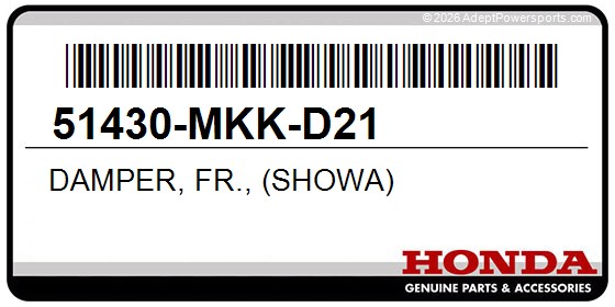 Honda 51430-MKK-D21 Damper, Fr., (Showa)