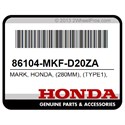 Honda 86104-MKF-D20ZA Mark, Honda, (280Mm), (Type1), (L., Side)