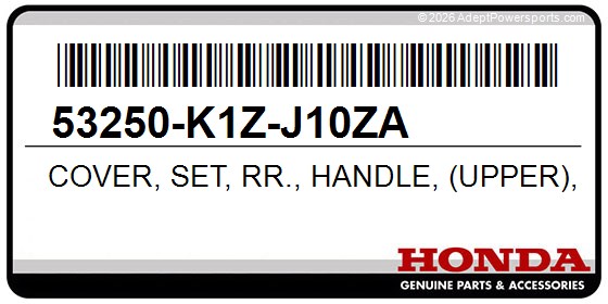 Honda 53250-K1Z-J10ZA Cover, Set, Rr., Handle, (Upper), *Nh1*(Black)
