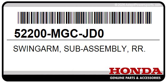 Honda 52200-MGC-JD0 Swingarm, Sub-Assembly, Rr.