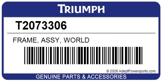 Triumph T2073306 Frame, Assy, World
