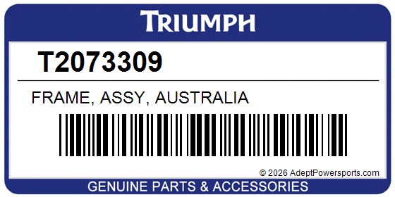 Triumph T2073309 Frame, Assy, Australia