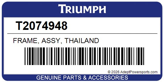 Triumph T2074948 Frame, Assy, Thailand