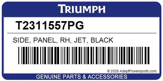 Triumph T2311557PG Side, Panel, Rh, Jet, Black