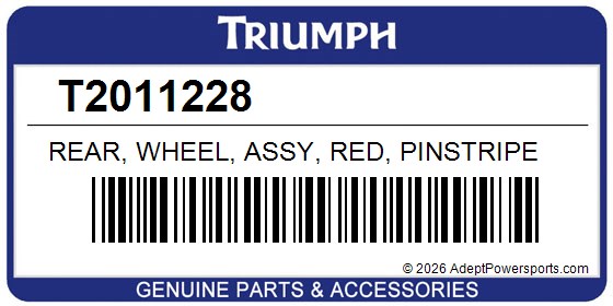Triumph T2011228 Rear, Wheel, Assy, Red, Pinstripe