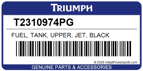 Triumph T2310974PG Fuel, Tank, Upper, Jet, Black