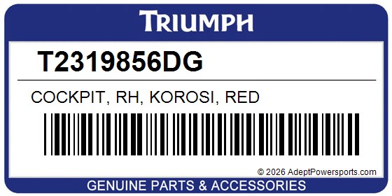 Triumph T2319856DG Cockpit, Rh, Korosi, Red