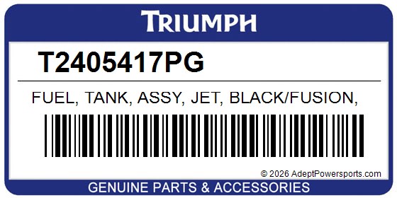 Triumph T2405417PG Fuel, Tank, Assy, Jet, Black/Fusion, White