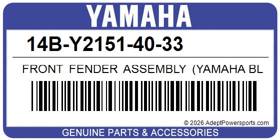 Yamaha 14B-Y2151-40-33 Front Fender Assembly (Yamaha Black)