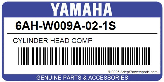 Yamaha 6AH-W009A-02-1S Cylinder Head Comp