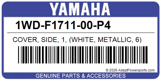 Yamaha 1WD-F1711-00-P4 Cover, Side, 1, (White, Metallic, 6)